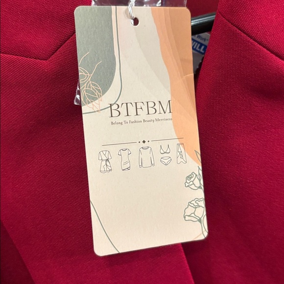 NWT BYFBM Red Double-Breasted Sleeveless vest and shorts - Picture 6 of 6